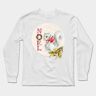 Noel Christmas Squirrel Long Sleeve T-Shirt